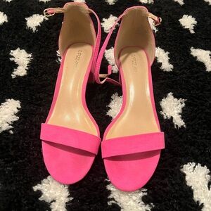 Women's Hot Pink Ankle-Strap Sandals